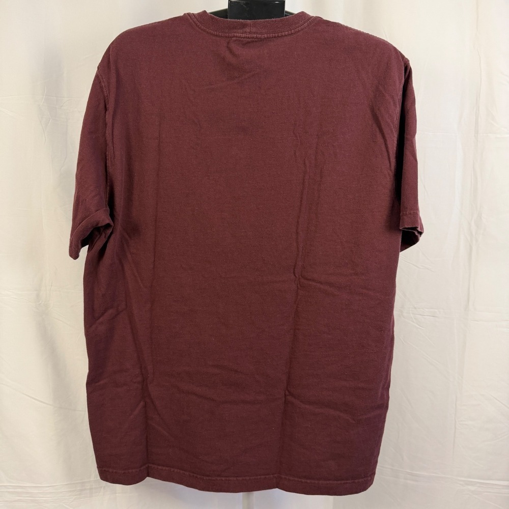 Carhartt Men's Pocket T Shirt Large Burgundy Loose Fit Short‎ Sleeve Casual - Picture 2 of 6